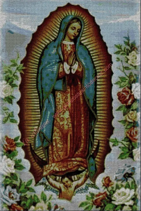Gráfico a punto de cruz - Virgen de Guadalupe 54 x 81 cm
