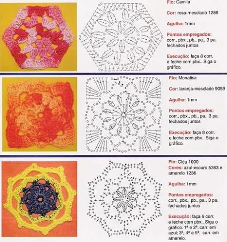 Graficos motivos crochet - Imagui