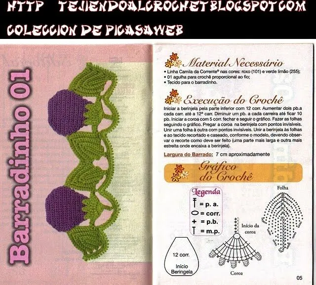 Graficos crochet picasa - Imagui