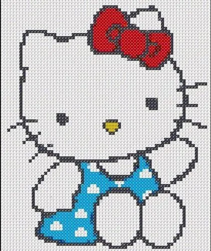 Patrones de punto de cruz Hello Kitty - Imagui