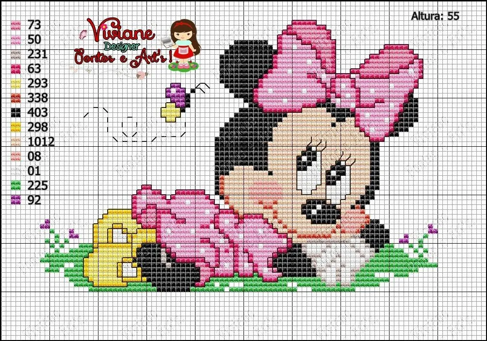 Gráficos Ponto Cruz - Minnie & Mickey - * Disney *
