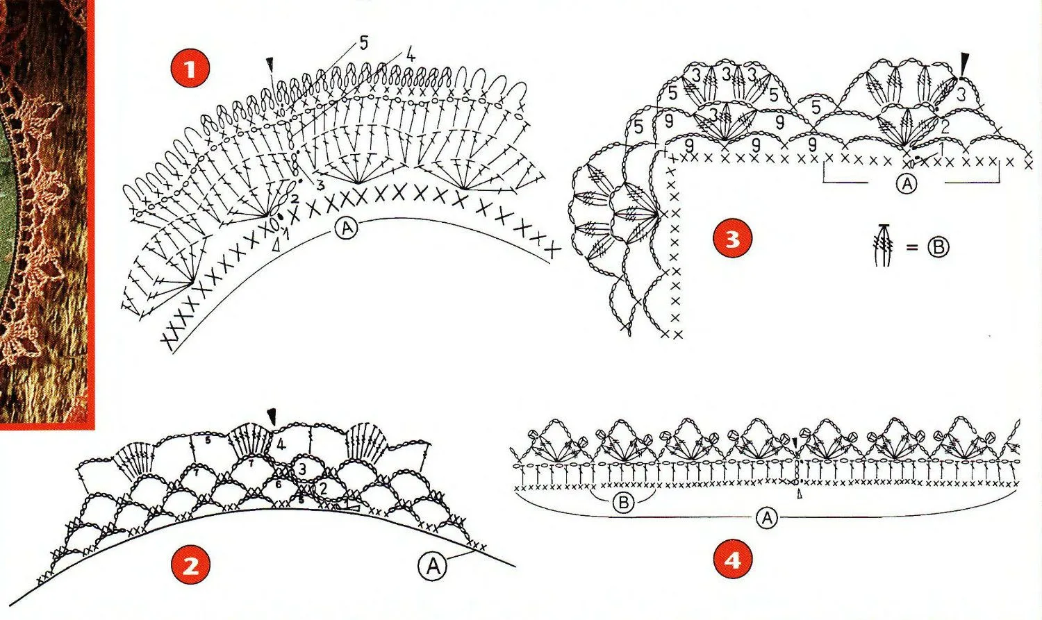 Graficos para puntillas a crochet | Solountip.