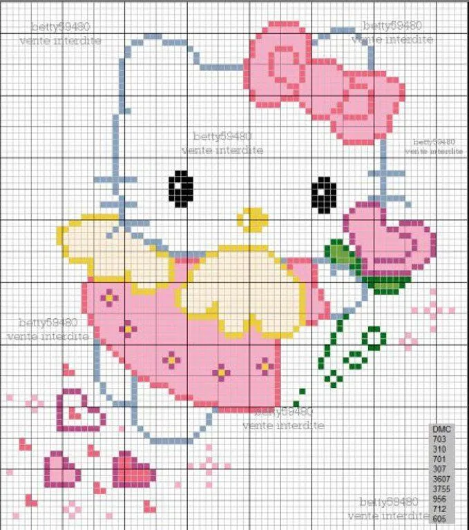GRAFICOS PUNTO DE CRUZ GRATIS : HELLO KITTY(59) GRAFICOS PUNTO DE CRUZ GRATIS : HELLO KITTY(59)