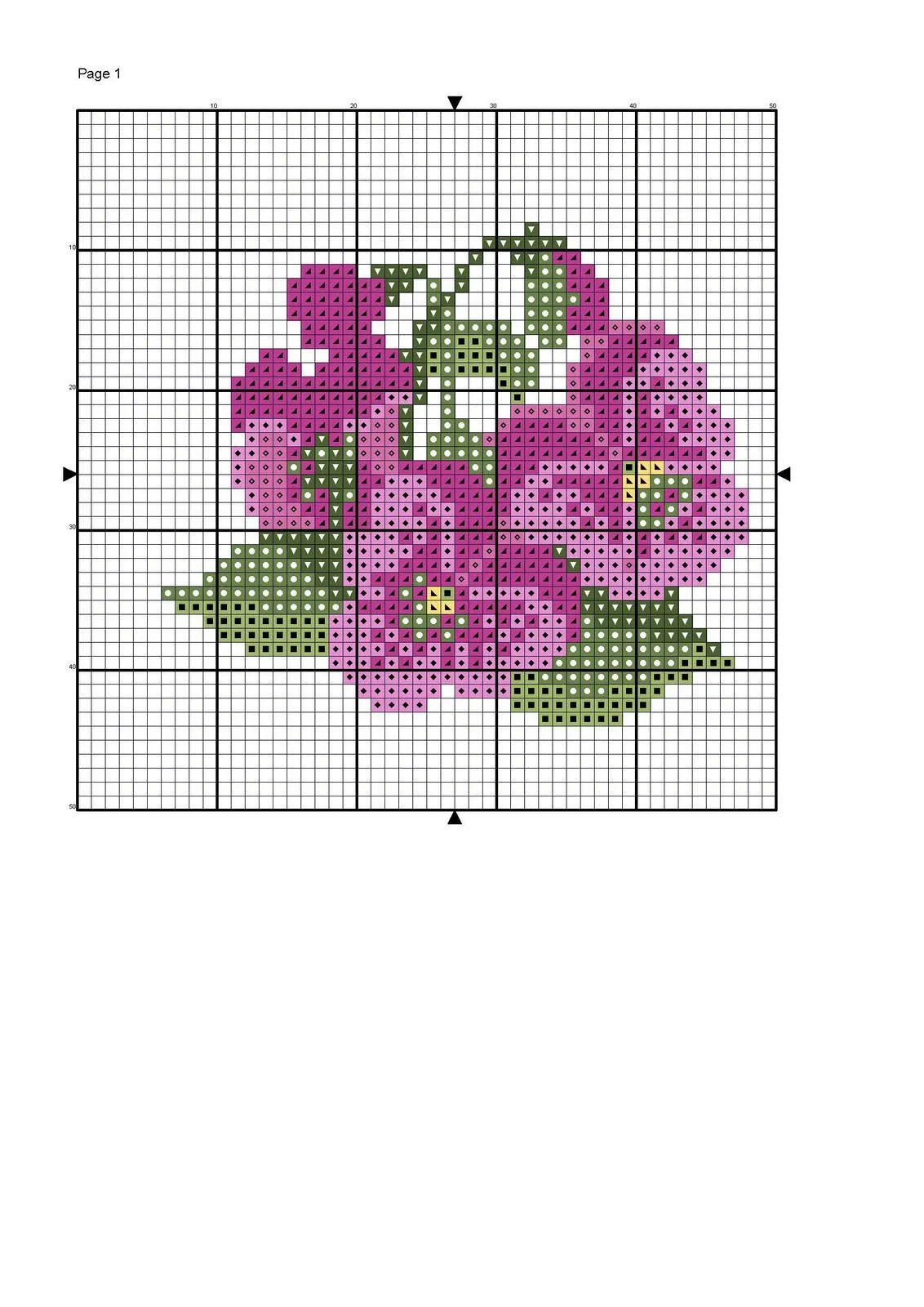 Graficos de variadas flores en punto de cruz : cositasconmesh