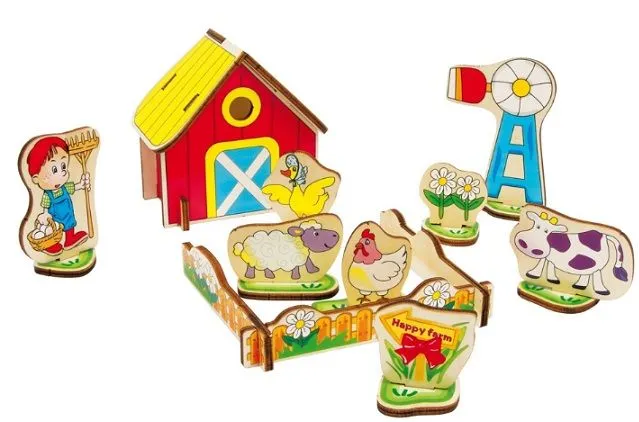 Puzzles juguetes de madera educativos para niños de +3 años Puzzles juguetes de madera educativos para niños de +3 años