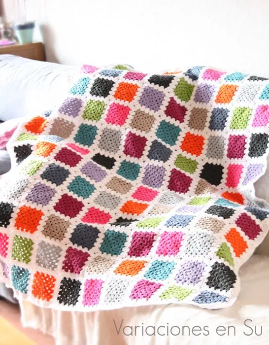 granny squares blanket | Variaciones en Su