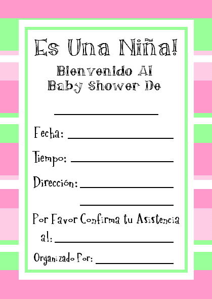 Invitaciones De Baby Shower - Gratis y Bonitas