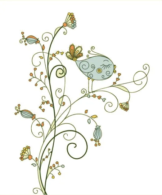 Grecas de flores vector - Imagui