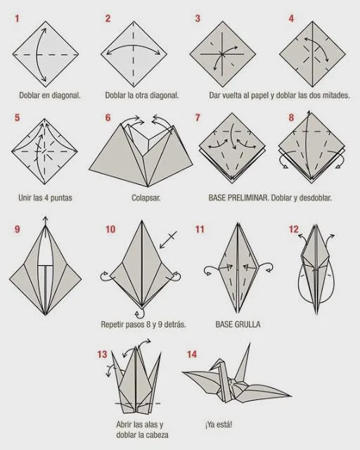 Como hacer una grulla de origami - Imagui