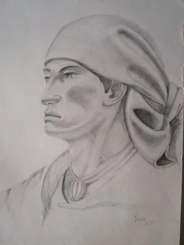 ... Grupo de Artes plásticas > Rostro de Moctesuma a lapiz ... Grupo de Artes plásticas > Rostro de Moctesuma a lapiz