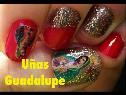 Guadalupe Nail Art - Decoración de Uñas Virgen de Guadalupe ...