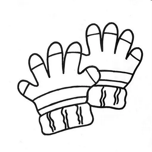 Gloves para colorear - Imagui