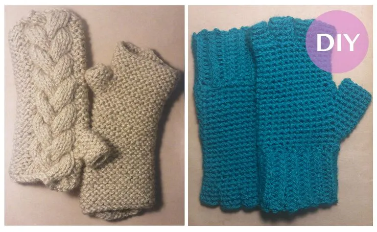 Explicaciones de guantes o mitones tejidos a palillos - Imagui
