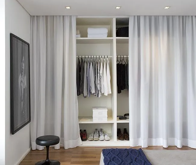 Guarda-roupas-com-cortina | Pallets + Decor | Pinterest | Closets ...
