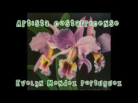 Guaria morada en acuarela por Evelyn Mendez Portuguez - YouTube