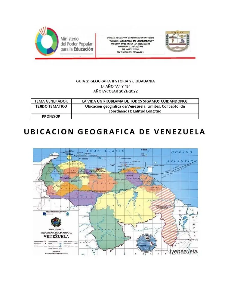 Guia 2 1º Año GHC Lista | PDF | Venezuela | Américas