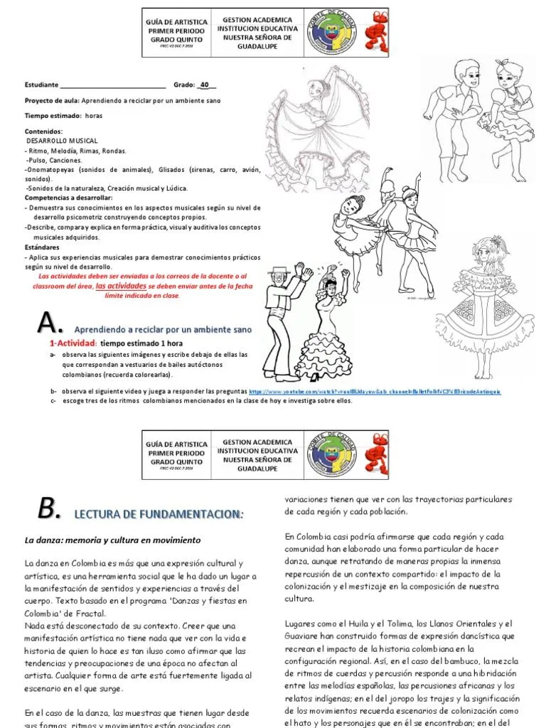 Guía de Artes Primero Periodo2021 | PDF | Entretenimiento (general) | Ropa