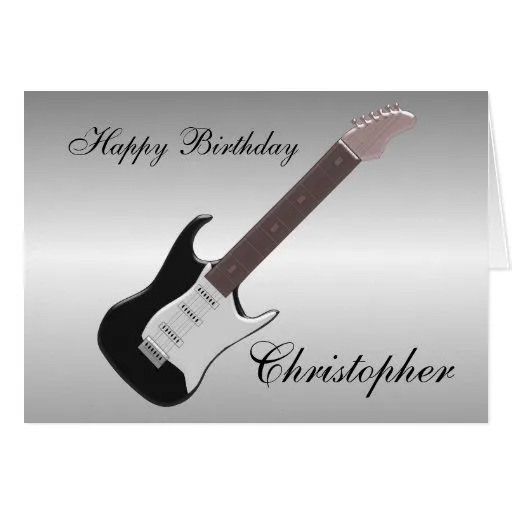 La guitarra eléctrica apenas añade el cumpleaños c tarjeta de ...