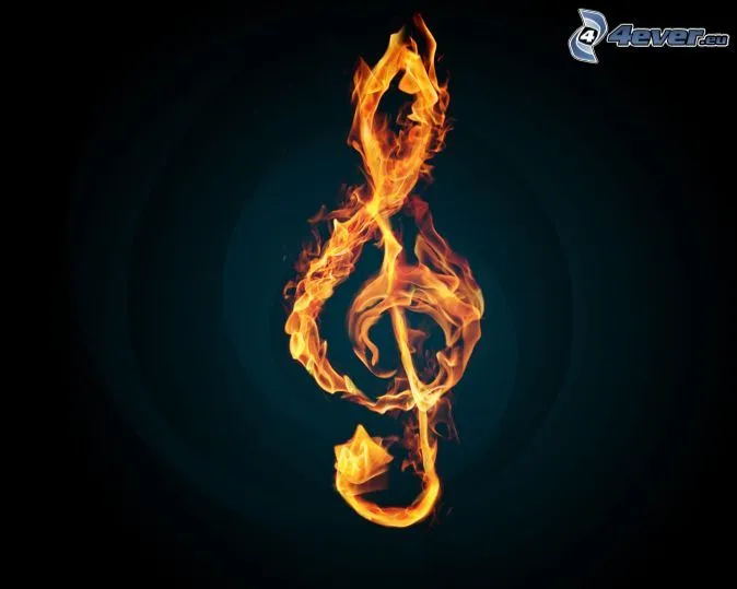 Guitarra con fuego HD - Imagui