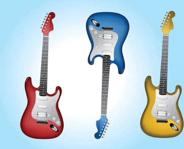 Guitarras eléctricas Vector misceláneos - vectores gratis para su ...