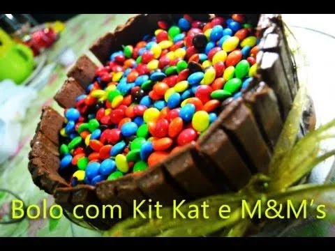 Guloseima: Bolo com Kit Kat e M&M's prático - YouTube