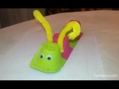 Cómo hacer un gusano reciclando una huevera | facilisimo.com - YouTube
