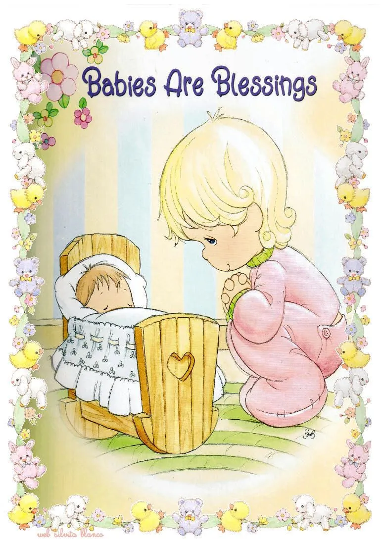 Precious Moments | serie Los Bebés son una Bendición | Cute Paper ...