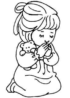 Me gusta la clase de religión: Colorear a niños rezando Me gusta la clase de religión: Colorear a niños rezando