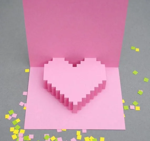 h1>Tarjeta pop up: corazon pixelado (San Valentin)</h1> : VCTRY's BLOG