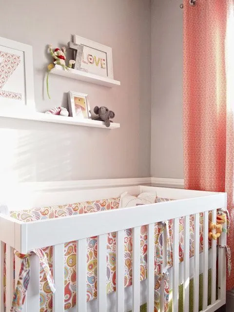 Habitación bebé en gris y rosa | Decoideas.Net