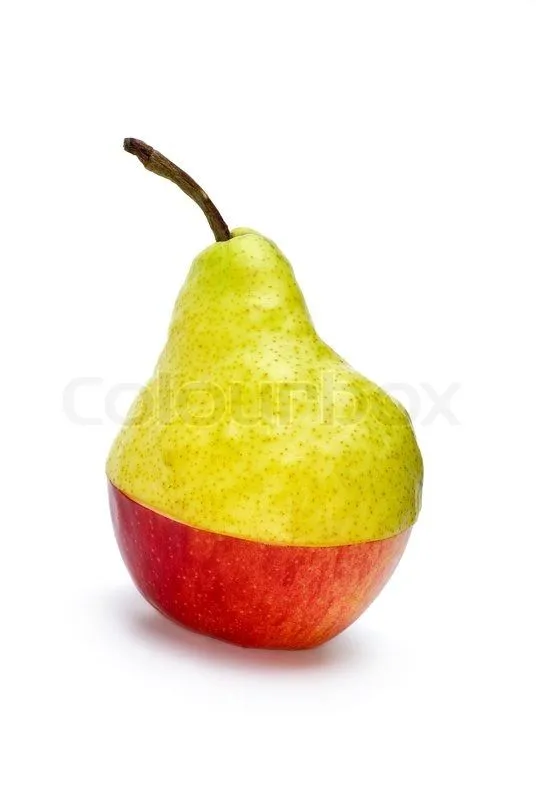 Half-Aple-and-half-pear "hybrid" | Stock Photo | Colourbox