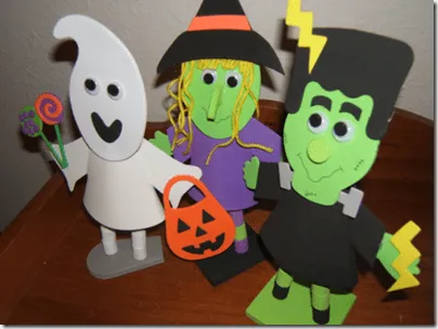 Halloween muñecos de Goma Eva, bruja, fantasma, Frankenstein ...