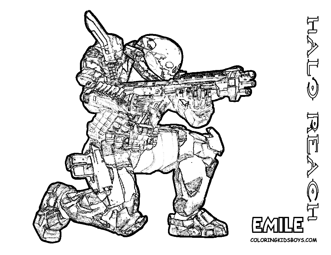 halo coloring pages | Reach Coloringpage To Print Emile | HALO ...