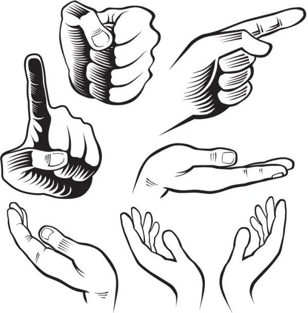 Hand vector free - Imagui