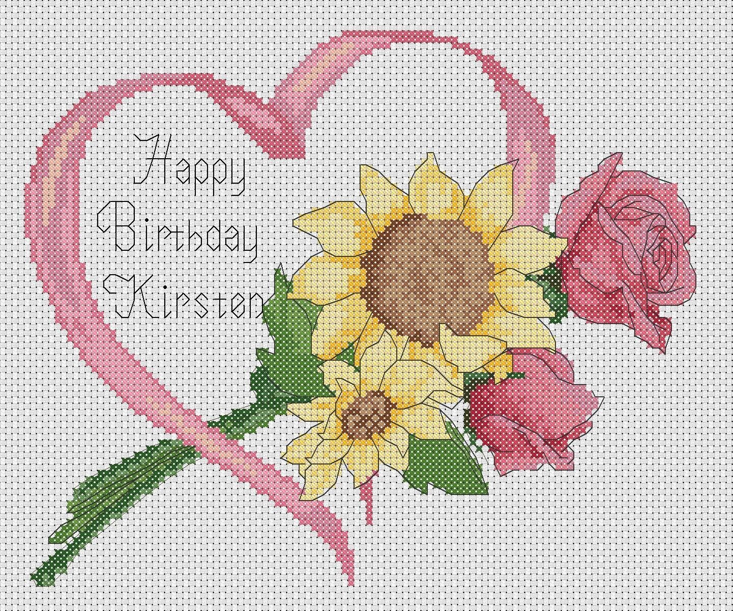 Happy Birthday Rosa Rosas & Girasoles Punto de Cruz Completo Kit #5-26 | eBay Happy Birthday Rosa Rosas & Girasoles Punto de Cruz Completo Kit #5-26 | eBay