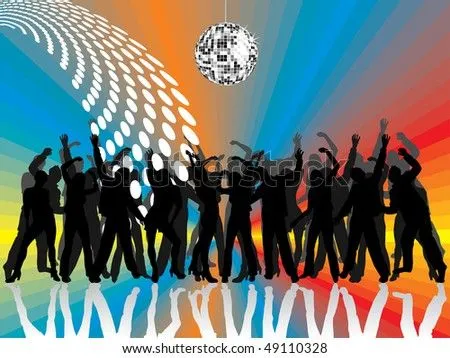 Happy Party People Silhouettes - Vector - 49110328 : Shutterstock