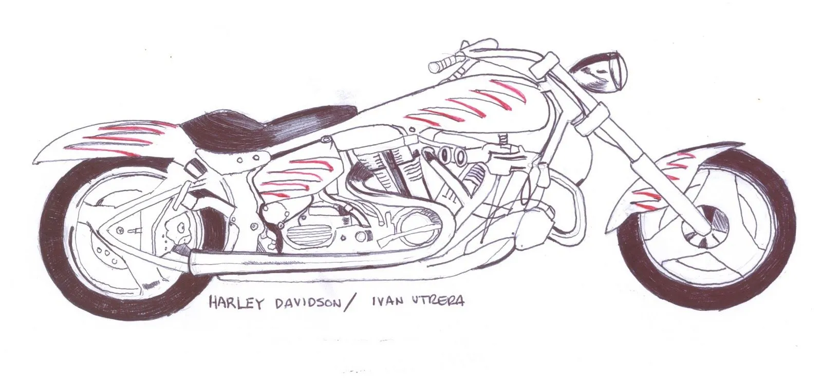 Harley Davidson a lapicero | Dibujo a lápiz, Reciclaje, Tallado en ...
