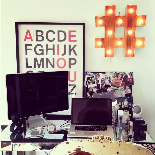 Hashtag Marquee light from Scott Coppersmith Designs | Office ...