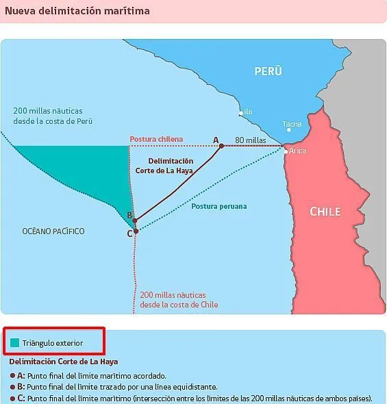 La Haya: Chile corrige mapa donde no reconocía triángulo externo ... La Haya: Chile corrige mapa donde no reconocía triángulo externo ...