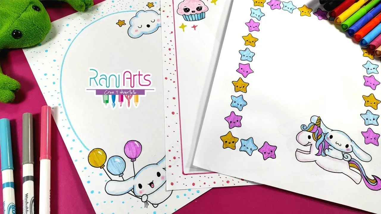 Haz HOJAS DECORADAS, MARGENES, PORTADAS, BORDES (Cinnamoroll)- DIY - FÁCIL Haz HOJAS DECORADAS, MARGENES, PORTADAS, BORDES (Cinnamoroll)- DIY - FÁCIL