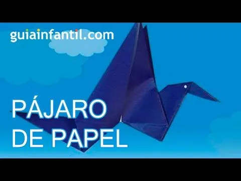 Haz un pájaro de papel que mueve las alas, origami - YouTube
