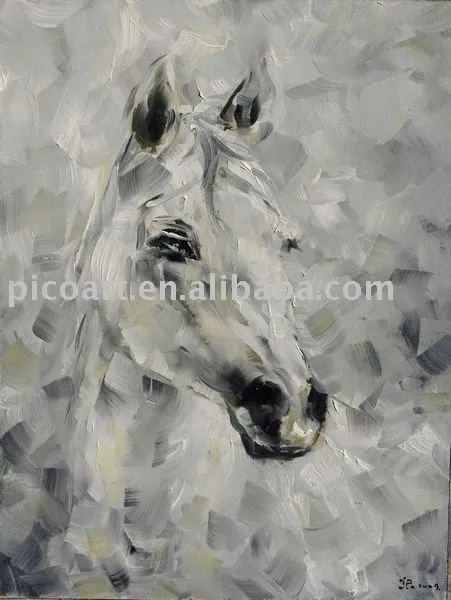Hechos a mano de los animales pintura al óleo ( caballo )-Pintura ...