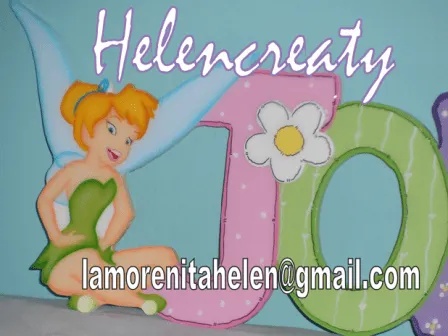 Helencreaty: Letrero nombre de bebe .... modelo para niñas hadita ...
