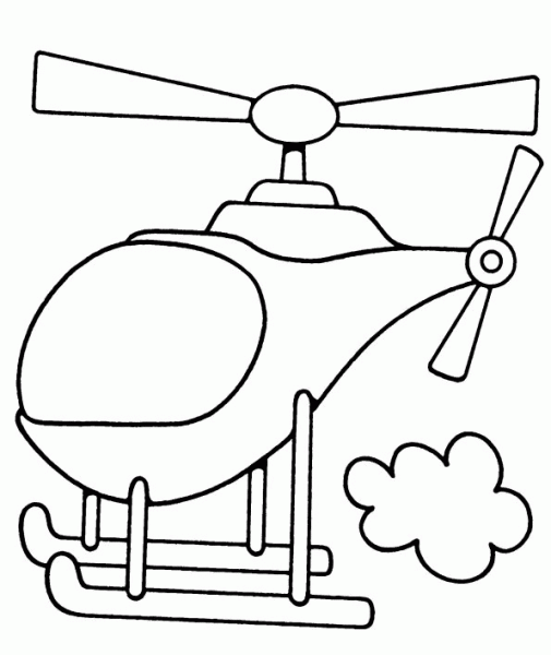 helicoptero-01 | Dibujos y juegos, para pintar y colorear