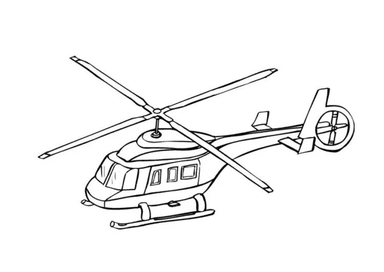 Helicóptero parado para colorear | Dibujos para colorear e ...