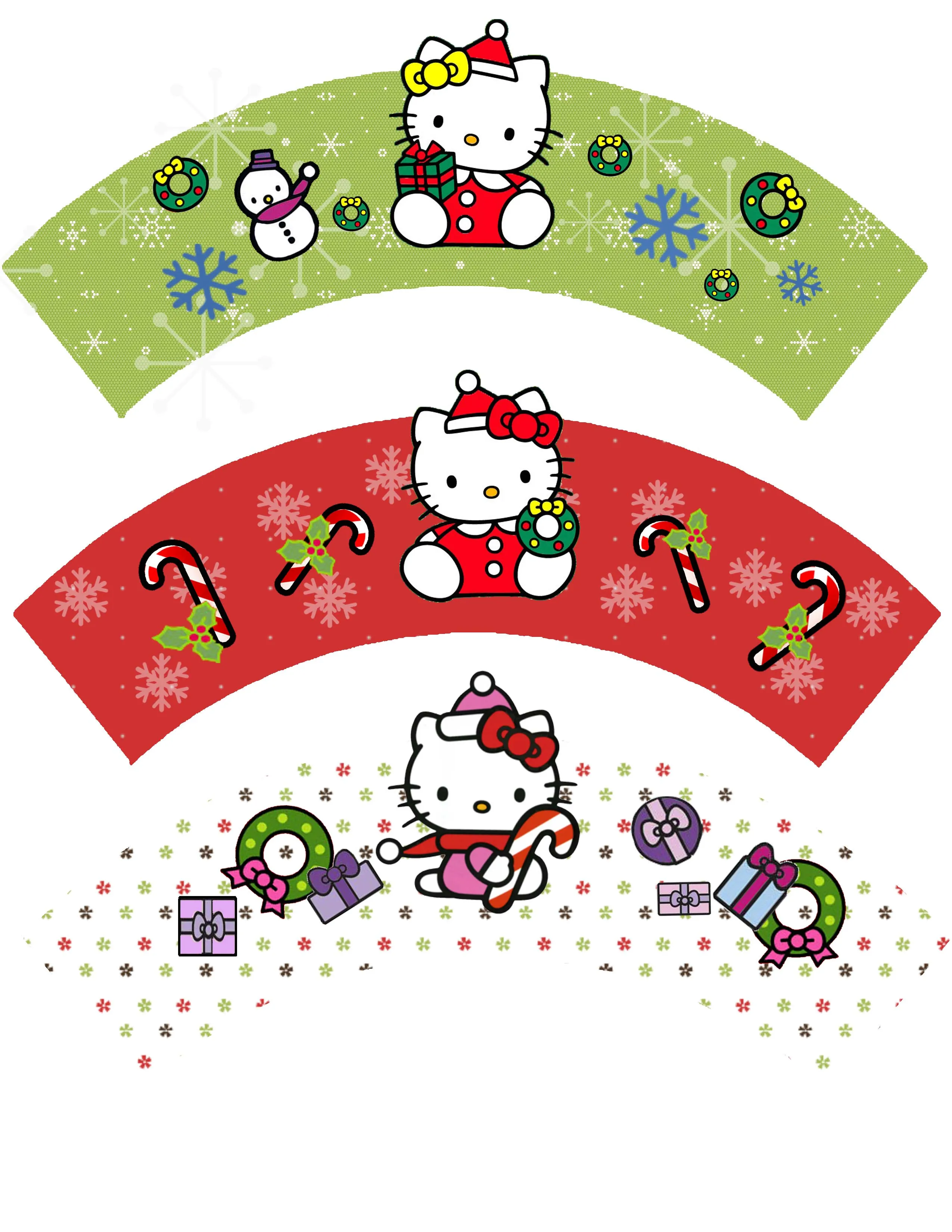 hello kitty cupcake wrappers navideños | Manzanita Diabolica .