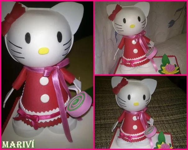 Hello Kitty en goma eva | Ma-nua-li-dad