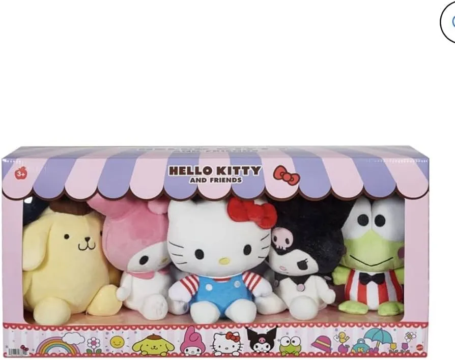 Hello Kitty - Juego de 5 peluches and Friends para coleccionistas de 8  pulgadas Melody Kuromi Keroppi Pompompurin, paquete de regalo blando :  Amazon.com.mx: Juguetes y Juegos