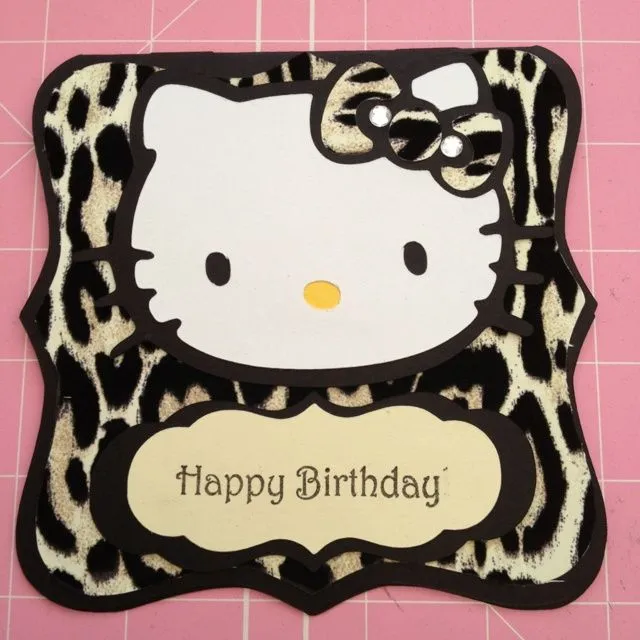 Hello Kitty Leopard Print Birthday Card | Hello Kitty leopard ...