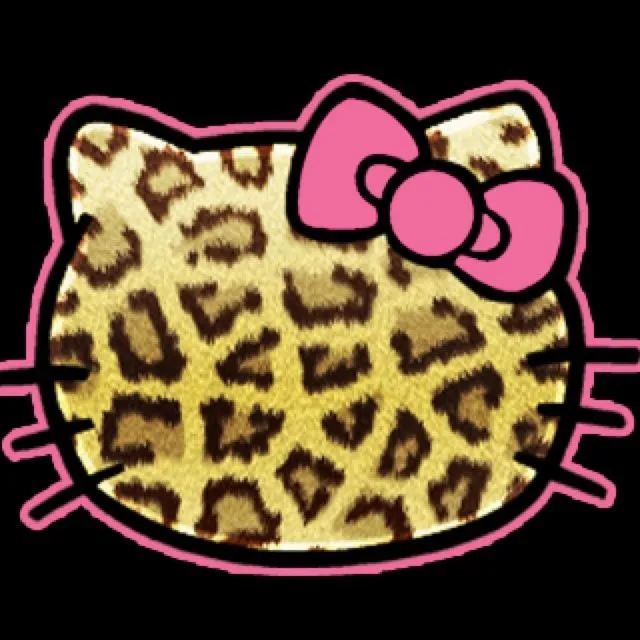 Leopard Print Kitty with Pink Ribbon | Hello Kitty | Pinterest ...